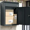 SoBuy Paketbox OGS65-DG mit Paketen und geöffneter Tür an Hauswand Vista previa de la imagen del producto