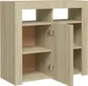 vidaXL Sideboard avec lampes LED Chêne Sonoma 80x35x75 cm Voir les images du produit 12