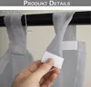 Lot de 2 rideaux d'extérieur en voile gris, hydrofuges, Voir les images du produit 2