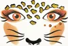 Oblique Unique Leopard Gesicht Sticker Set Tiergesicht Produktbild-Vorschau 1