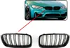 Frontziergitter Nieren Doppelsteg Schwarz glänzend für BMW Produktbild-Vorschau 3