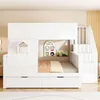 Letto a castello Merax 90x200 / 140x200 cm con scaletta, Anteprima dell’immagine prodotto 2