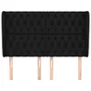 The Living Store Kopfteil mit Ohren Schwarz 163x23x118/128 Produktbild-Vorschau 3