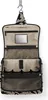 An open toiletry bag hanging from a hook. Produktbild-Vorschau