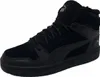 A studio shot of a black Puma high-top sneaker. Produktbild-Vorschau