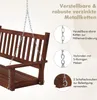 COSTWAY Altalena da giardino a 3 posti, panca sospesa in Anteprima dell’immagine prodotto 6