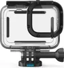 A clear, studio shot of a GoPro protective housing. Voir les images du produit