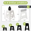 Klapphocker / Tritthocker, 29x22x39 cm, weiß-schwarz Produktbild-Vorschau 2