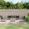 vidaXL 6 tlg. Garten Lounge Set mit Kissen Weiß Stahl - Produktbild-Vorschau 2
