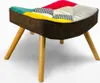 Patchwork Hocker Fußhocker in modernem Design Solum Produktbild-Vorschau 1
