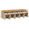 15-tlg. Garten-Essgruppe mit Kissen Beige Poly Rattan Produktbild-Vorschau 4