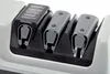 A close-up view of a knife sharpener with three sharpening slots. Produktbild-Vorschau