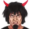 A person wearing a black wig with red devil horns and elaborate makeup, looking directly at the camera with an angry expression. Anteprima dell’immagine prodotto