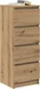 A tall, narrow chest of drawers with a wood-grain finish. Produktbild-Vorschau