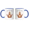 Anti-Stress Tasse Blau Meditation Lustig Spruch Ironie Produktbild-Vorschau 3