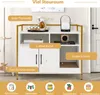 COSTWAY Cat Cabinet Litter Box s dvojitými dverami a Náhľad obrázku produktu 3