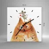 Wanduhr - Quadrat - Glasuhr - Katze Maus Kinder - 30x30cm - Produktbild-Vorschau 3