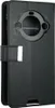 A black book-style phone case is shown from the side. Náhled obrázku produktu