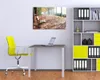 Wallario Premium Leinwandbild Einsame Parkbank an einer Produktbild-Vorschau 3