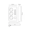 Rallonge multiprise KOBI LINEA PRO Blanc 3 compartiments Voir les images du produit 7