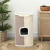 PawHut Arbre à chat en forme de tonneau, 3 niveaux, Voir les images du produit 8