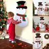 A collage of images showing a DIY felt snowman craft kit for children, with children interacting with the craft. Náhľad obrázku produktu