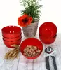 sada 6 misek Chrissi Bowl Červená 600ml dezertní miska Náhled obrázku produktu 2