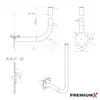 PremiumX 30cm Wandhalter 70cm Mast Ø 38mm mit Schellen Produktbild-Vorschau 3