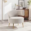 HOMCOM Loungesessel Sessel mit Chenille-Optik, Schrägere Produktbild-Vorschau 2