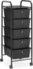 A black rolling storage cart with five drawers and a top shelf, shown against a white background. Produktbild-Vorschau