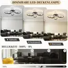 ZMH LED Deckenleuchte Schwarz Deckenlampe 80CM Dimmbar mit Produktbild-Vorschau 2