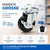 4er Set Schwerlastrollen mit Bremse – Lenkrollen bis 400 kg Produktbild-Vorschau 3