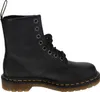 A black leather boot on a white background. Produktbild-Vorschau