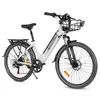 A white electric bicycle is shown against a plain white background. Produktbild-Vorschau