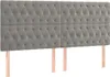 vidaXL LED Kopfteil Hellgrau 180x7x118/128 cm Samt Produktbild-Vorschau 4