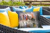 MuchoWow® Outdoor Kissen - Gemälde - Öl - Skyline - Wasser Produktbild-Vorschau 4