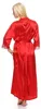 Damen langes Kimono Seidenrobe Morgenmantel; Rot L Produktbild-Vorschau 3