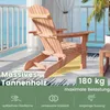 A wooden Adirondack chair on a balcony overlooking the ocean. Produktbild-Vorschau