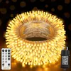A coiled string of LED lights with a remote control and power adapter. Produktbild-Vorschau