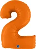 Pallone in foil numero 2, arancione opaco, 102cm Grabo Anteprima dell’immagine prodotto 1