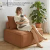 Modularer Loungesessel für Wohnz, Bodensessel aus Cord 84 × Produktbild-Vorschau 9
