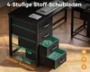 Schreibtisch L Form Stoff Schubladen Aktenschublade USB Produktbild-Vorschau 8