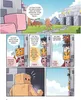 A comic strip panel showing characters from the Minecraft game. Voir les images du produit