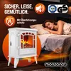 MONZANA® Elektrokamin mit Heizer Kaminfeuer LED 2000W Produktbild-Vorschau 2
