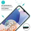 Close-up of a smartphone screen protector, highlighting its case-friendly feature. Produktbild-Vorschau