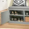 A shoe cabinet with a bench seat and storage compartments. Náhľad obrázku produktu