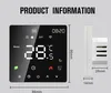 Product information with dimensions for a smart thermostat. Produktbild-Vorschau