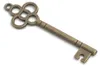 Vintageparts Anhänger Schlüssel verziert antik bronzefarben Produktbild-Vorschau 2