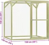 vidaXL Hühnerkäfig 1,5x1,5x1,5 m Kiefernholz Imprägniert Produktbild-Vorschau 5