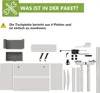 An image showing the components of an adjustable desk and assembly instructions. Anteprima dell’immagine prodotto